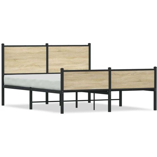 Metalni okvir kreveta s uzglavljem i podnožjem 137 x 190 cm Cijene