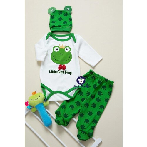 Dewberry 90479 Unisex Newborn 3 Piece Clothing Set-GREEN Slike