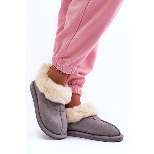 Boto Women's Slippers With Faux Fur Gray Lanose Cijene