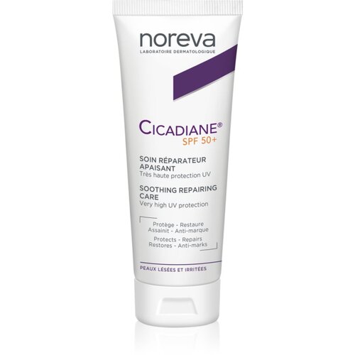 Noreva Cicadiane Soothing Repairing Care krema za sončenje za telo in obraz SPF 50+ 40 ml Slike