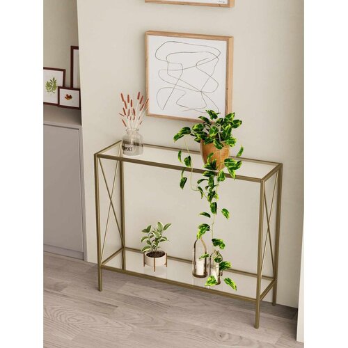 Hanah home komoda Florya, 80 cm, zlatna Slike