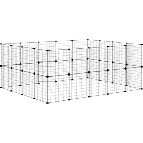  Kavez za ljubimce s 36 panela i vratima crni 35 x 35 cm čelični Slike