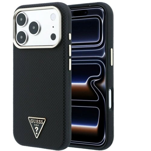 SAS CG MOBILE Maska Guess Kevlar Triangle Logo MagSafe za iPhone 17 Pro Max / 18 Pro Max crna Cene