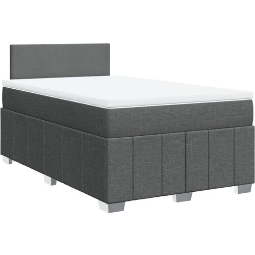 Maison Chic Box spring postelja - Vzmetna postelja z vzmetnico temno siva 120x190 cm blago SL11810, (21904642) Cene
