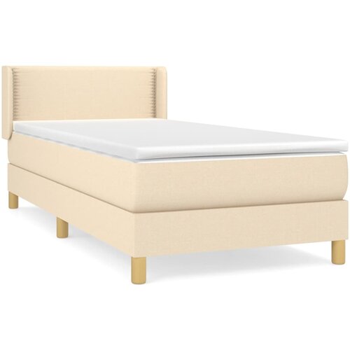 Maison Chic Box spring postelja - Vzmetna postelja z vzmetnico krem 90x200 cm blago SL7617, (21884869) Cene
