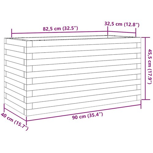  Vrtna sadilica vo&amp;scaron;tano smeđe boje 90x40x45,5 cm od borovine Slike
