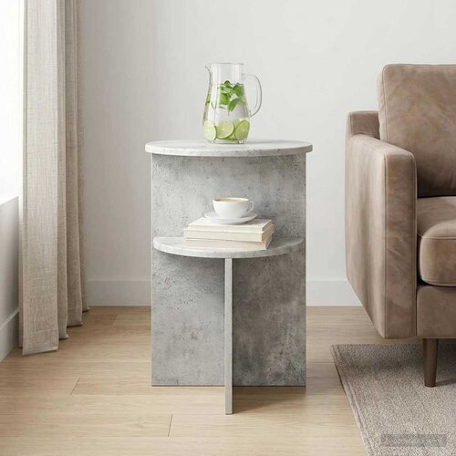  Bocni stol Betonska siva &Oslash; 39,5 x 55 cm Konstruirano drvo Cijene