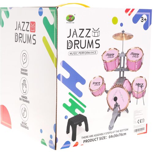  Velik set bobnov Jazz - roza Slike