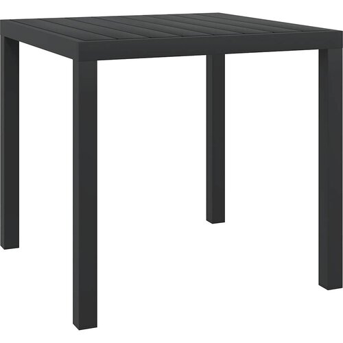 vidaXL vrtna miza črna 80x80x74 cm aluminij in wpc Cene