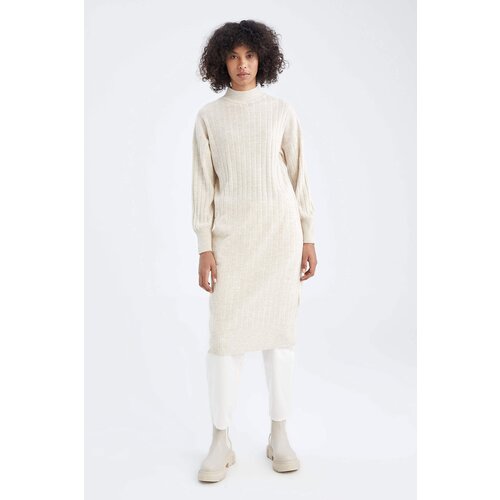 Defacto Regular Fit Half Turtleneck Long Sleeve Trico Dress Slike