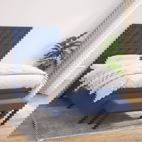 vidaXL Krevet s oprugama i madracem plavi 80x200 cm od tkanine Cijene