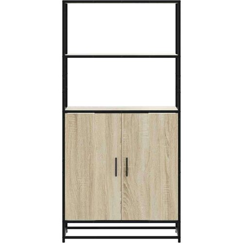 VidaXL Visoka ploča sonoma hrast 68x35x139cm konstruirano drvo i metal Slike