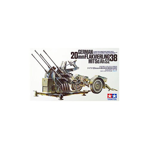 Tamiya Nemški 20 mm Flakvierling 38 z Sd.Ah.52, (21287086) Cene