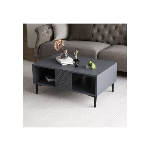 Hanah home klub sto Felix, 90x40.6x60 cm, Antracit Cene