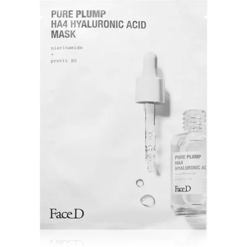 Face D Pure Plump HA4 maska iz platna s hialuronsko kislino 17 ml