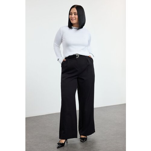 Trendyol Curve Ecru Stripe Detailed Soft Touch Thin Knit Sweater Slike