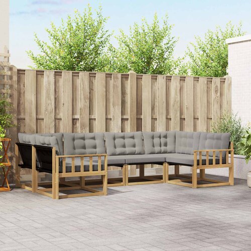  Set vanjskih sofa 6 kom. Bijela i svjetlosiva Smeđa 325 x 168,5 x 73 cm Cijene