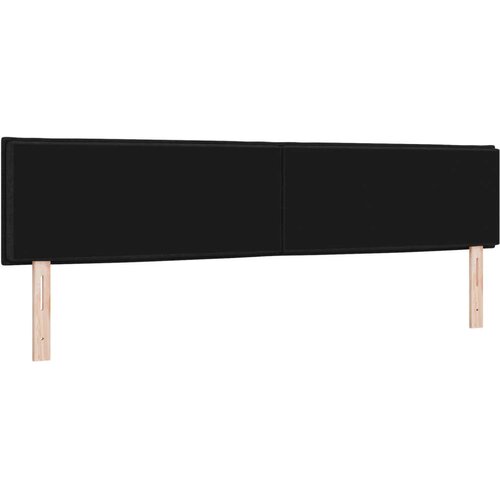 VidaXL Naslon za glavo Črn Tkanina 200 x 7 x 78 cm Črn okvir postelje Slike
