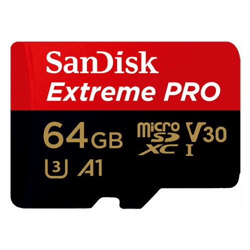Sandisk SDXC 64GB Extreme PRO micro 100mb/s V30 A1 memorijska kartica Slike