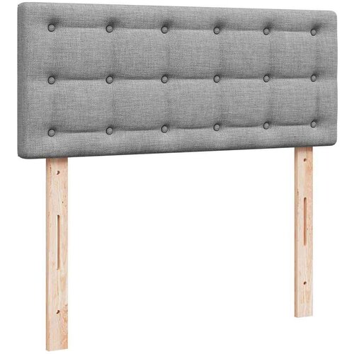 VidaXL Otomanski krevet s madracem svijetlosivi 120x200 cm tkanine Slike