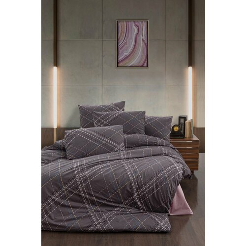 Lessentiel Maison ranforce posteljina briana plum, 200x220cm, sivo-ljubičasta Slike