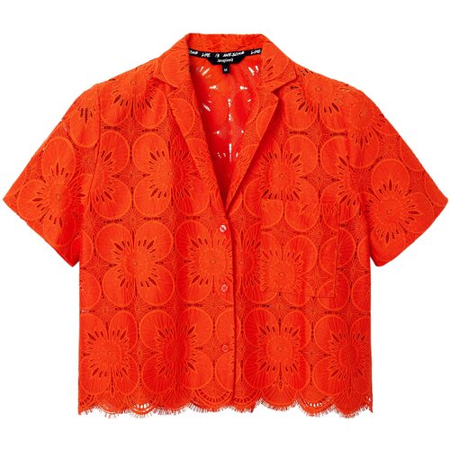 Desigual ORANGE WOMEN'S SHORT SLEEVED SHIRT Cene