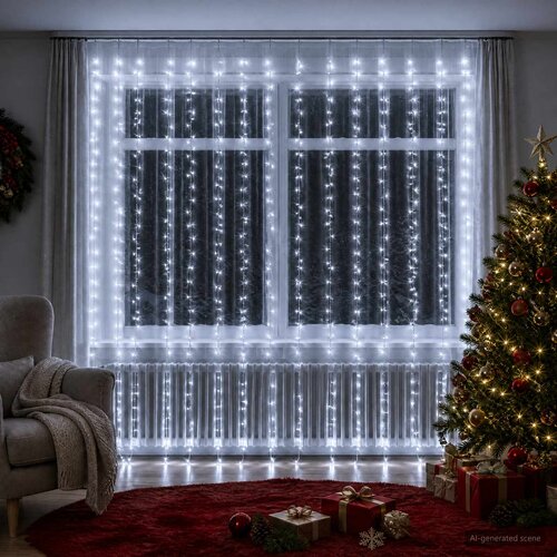  Svjetlosne zavjese 600 LED lampica Hladno bijela 600 x 300 cm Cijene