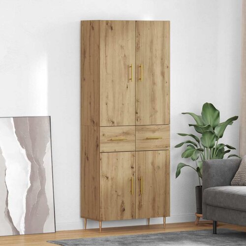 vidaXL Highboard Umjetnički hrast 69,5 x 34 x 180 cm Konstruirano drvo Cijene