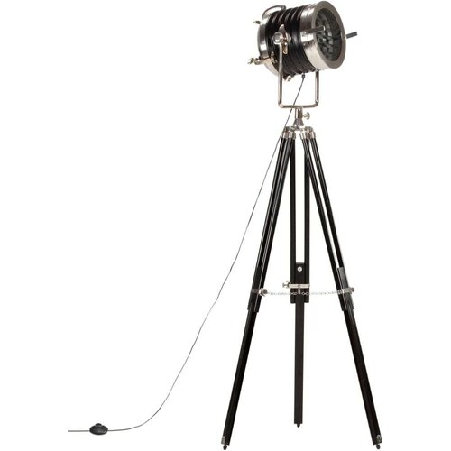  Trinožna stoječa svetilka črna trden mangov les 171 cm Cene