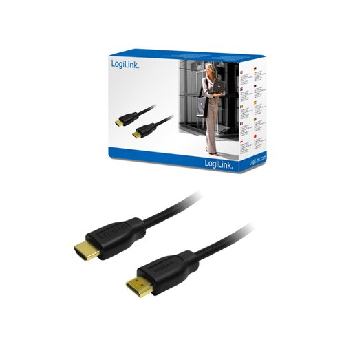 Logilink HDMI Priključni kabel [1x Mu&amp;scaron;ki konektor HDMI - 1x Mu&amp;scaron;ki konektor HDMI] 5 m Crna Slike