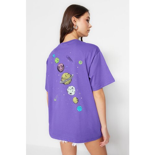 Trendyol T-Shirt - Purple - Boyfriend Cene