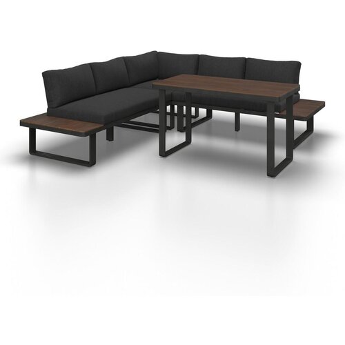 Bessagi Garden Vrtna Lounge Garnitura Gianna, Črna, 4-Delno Cene