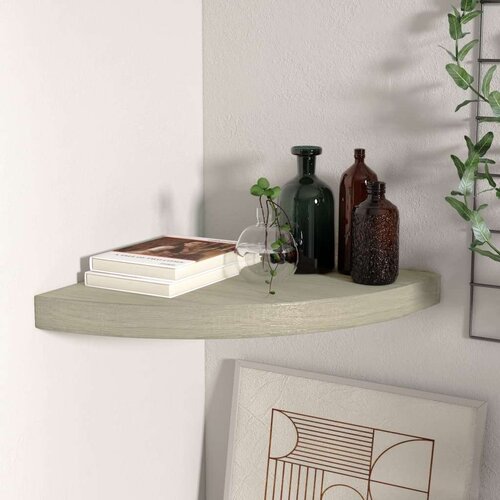 vidaXL plutajuća kutna polica boja hrasta 35 x 35 x 3,8 cm MDF Cene