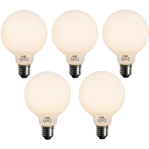 LUEDD Komplet 5 E27 zatemljiva LED žarnica Opal G95 5W 450lm 2700K Cene