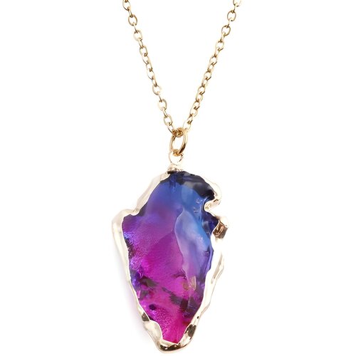 IZMAEL Ogrlica Crystal Stone - Plava / Ružičasta Cene
