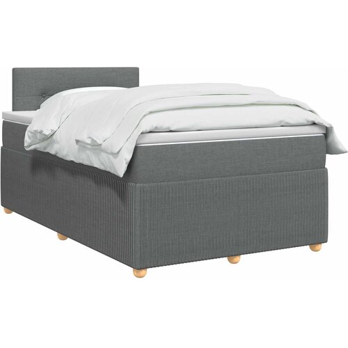  Boxspring krevet s madracem Tamnosiva 120 x 200 cm Tkanina Slike