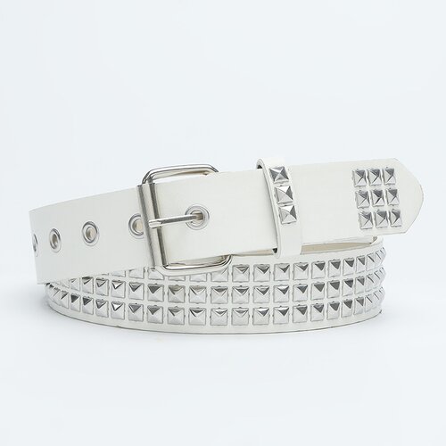 INF Pyramid Square Pearl Rivet Pas White M, (21298107) Cene