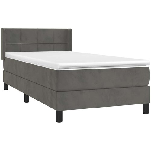 Box spring krevet s madracem tamnosivi 100x200 cm bar&amp;scaron;unasti Slike