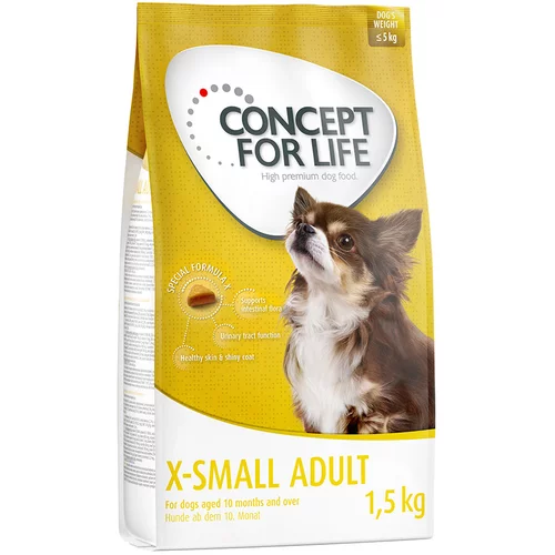 Concept for Life Snižena cijena! 1 kg / 1,5 kg hrana za pse - X-Small Adult (1,5 kg)