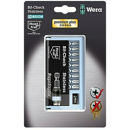 Wera Premium Plus Set bitov BC 10/9 - nerjaveče jeklo (11 -del., Magnetizem) Cene