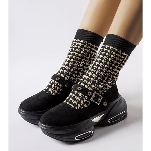 Gemre Black houndstooth ankle boots Ivana Cene