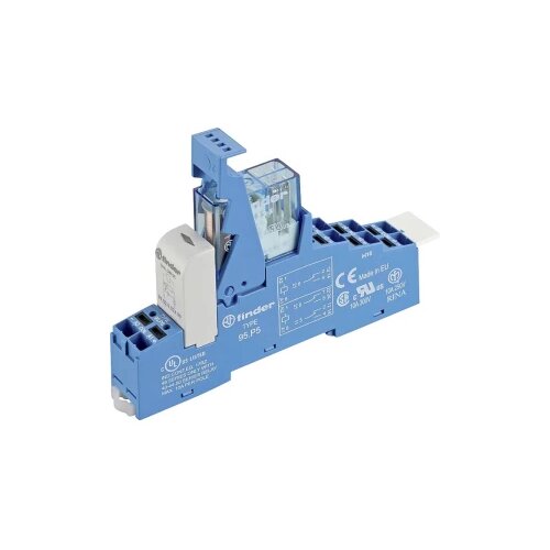 Finder Relejni modul 1 ST 48.P5.7.024.5050 Nazivni napon: 250 V/AC Prebacivanje struje (maks.): 15 A 2 prebacivanje Slike