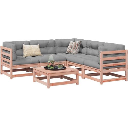  6-dijelni set vrtnih sofa od duglazije i jelovine s jastucima Cene