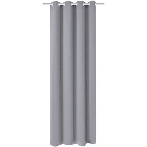  Zavjesa za Zamračivanje s Metalnim Prstenovima 270x245 cm Siva Cijene