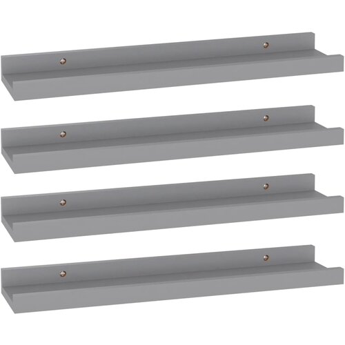 Maison Chic 4 kosi Stenske Police - Viseče police sive 40x9x3 cm, (21793389) Slike