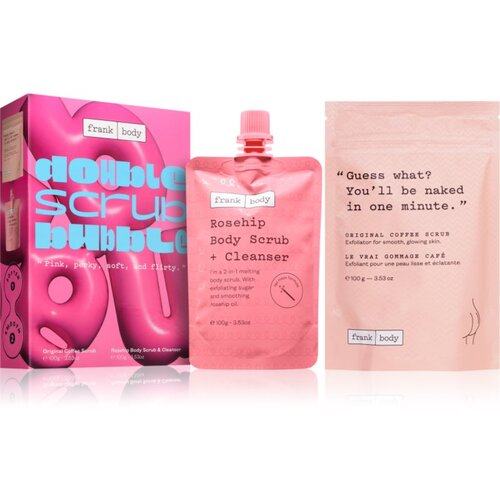 Frank Body Double Scrub Bubble darilni set za telo Cene