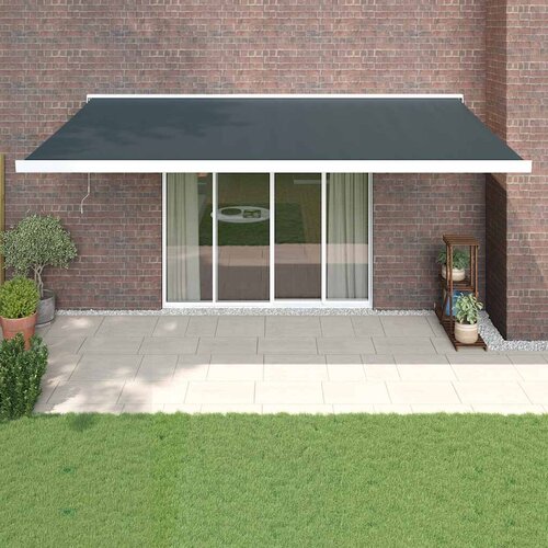 Tenda na uvlačenje antracit 5 x 3 m od tkanine i aluminija Cijene