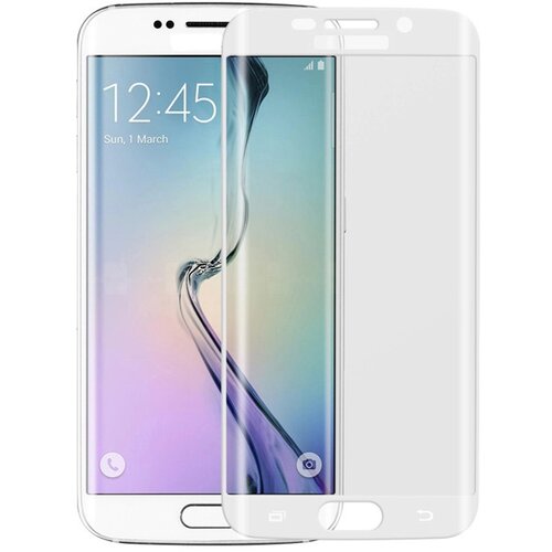  Za&amp;scaron;čitno kaljeno steklo Full Face za Samsung Galaxy S6 Edge+ - belo Slike