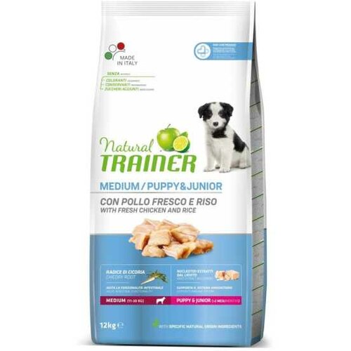 Trainer Natural hrana za štence Piletina Medium Puppy&Junior 12kg Slike
