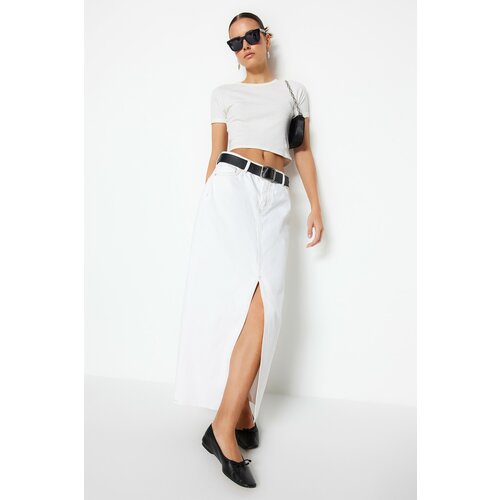 Trendyol Skirt - White - Maxi Cene